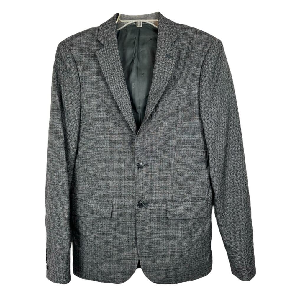 John Varvatos Men's‎ Wool Sport Coat Blazer Office Jacket Grey Pattern Size 36R